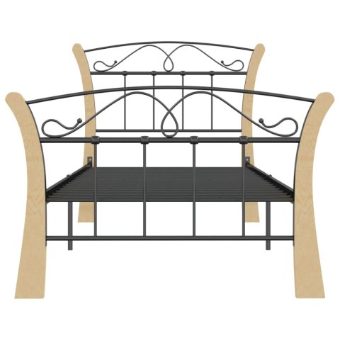 RAMA ŁÓŻKA CZARNA METALOWA 90X200CM