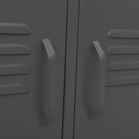 SZAFKA POD TELEWIZOR ANTRACYTOWA 105X35X50CM STALOWA