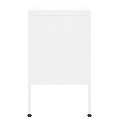 SZAFKA POD TELEWIZOR BIAŁA 105X35X50CM STALOWA