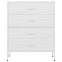 SZAFKA Z SZUFLADAMI BIAŁA 80X35X1015CM STALOWA