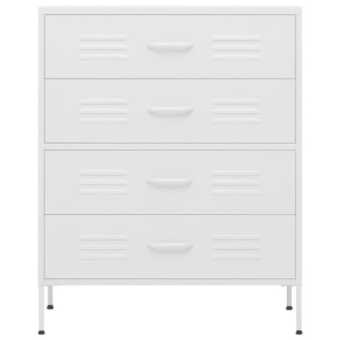 SZAFKA Z SZUFLADAMI BIAŁA 80X35X1015CM STALOWA
