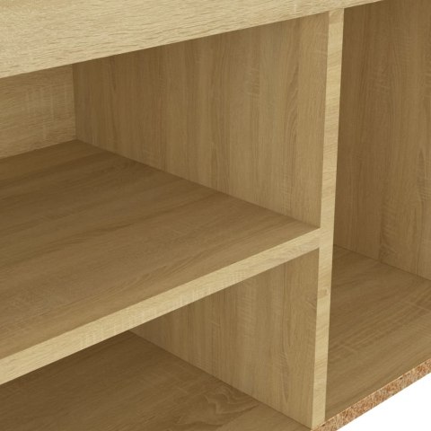 ŁAWKA NA BUTY Z PODUSZKĄ DĄB SONOMA 80X30X47CM