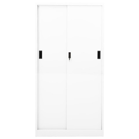 SZAFA BIUROWA Z PRZESUWNYMI DRZWIAMI BIAŁA 90X40X180CM