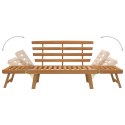 ŁAWKA OGRODOWA 2-W-1 190CM DREWNO AKACJOWE