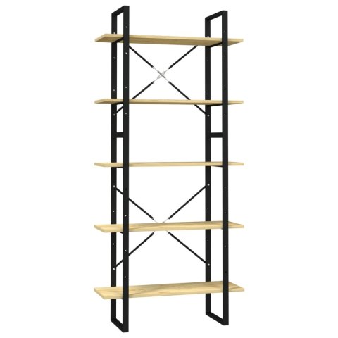 5-POZIOMOWY REGAŁ NA KSIĄŻKI 80X30X175CM SOSNOWY