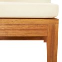 MODUŁ SOFY NAROŻNEJ KREMOWE PODUSZKI DREWNO AKACJOWE