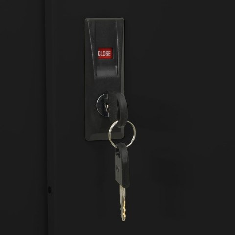 SZAFA BIUROWA Z PRZESUWNYMI DRZWIAMI ANTRACYTOWA 90X40X180CM