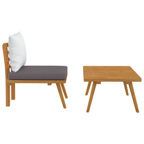 2-CZ. ZESTAW WYPOCZYNKOWY DO OGRODU Z PODUSZKAMI AKACJOWY