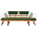 ŁAWKA OGRODOWA Z PODUSZKAMI 2-W-1 190CM DREWNO AKACJOWE