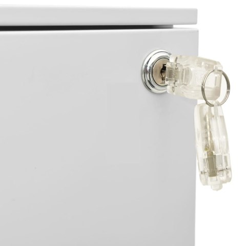 MOBILNA SZAFKA KARTOTEKOWA JASNOSZARA 39X45X60CM STALOWA