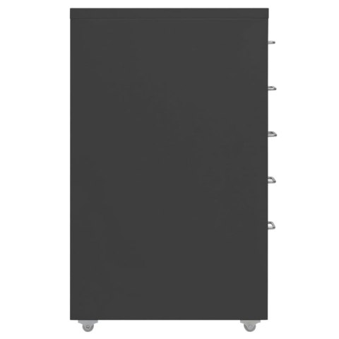MOBILNA SZAFKA KARTOTEKOWA ANTRACYTOWA 28X41X69CM METALOWA
