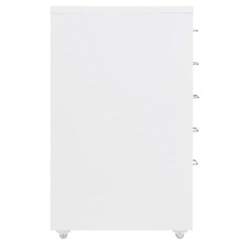 MOBILNA SZAFKA KARTOTEKOWA BIAŁA 28X41X69CM METALOWA
