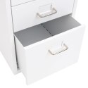 MOBILNA SZAFKA KARTOTEKOWA BIAŁA 28X41X69CM METALOWA