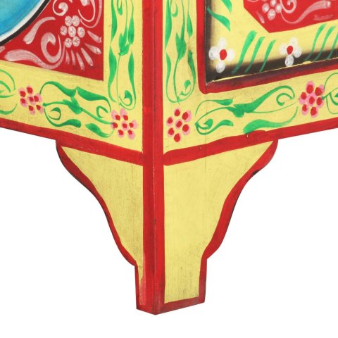 RĘCZNIE MALOWANA SZAFKA NOCNA 40X30X50CM DREWNO MANGO