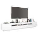 SZAFKA POD TV Z OŚWIETLENIEM LED BIAŁA 260X35X40CM