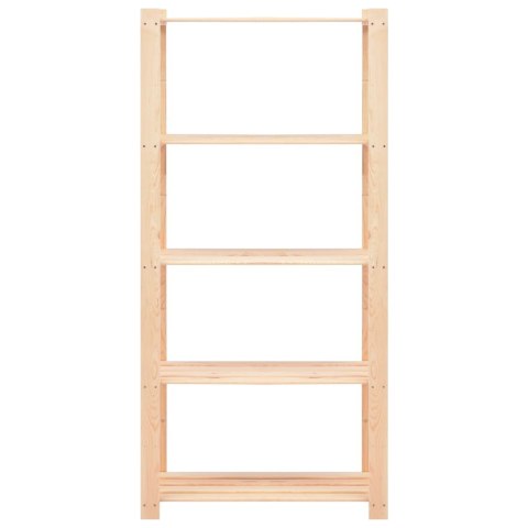 REGAŁY Z 5 PÓŁKAMI 5 SZT. 80X38X170CM SOSNA 250KG