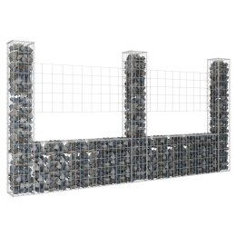 3 SŁUPKI GABIONOWE GABION U-KSZTAŁTNE 260X20X150CM