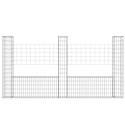 3 SŁUPKI GABIONOWE GABION U-KSZTAŁTNE 260X20X150CM