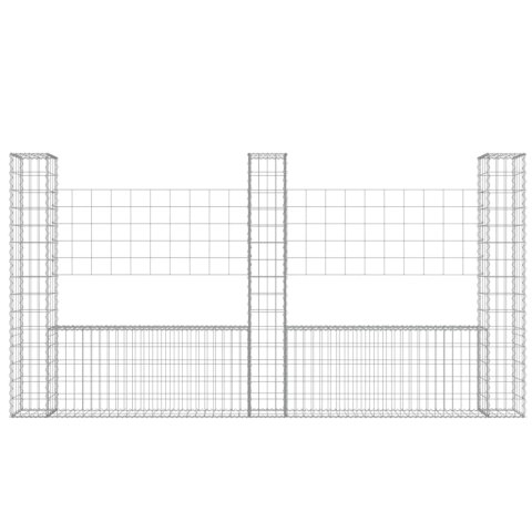 3 SŁUPKI GABIONOWE GABION U-KSZTAŁTNE 260X20X150CM