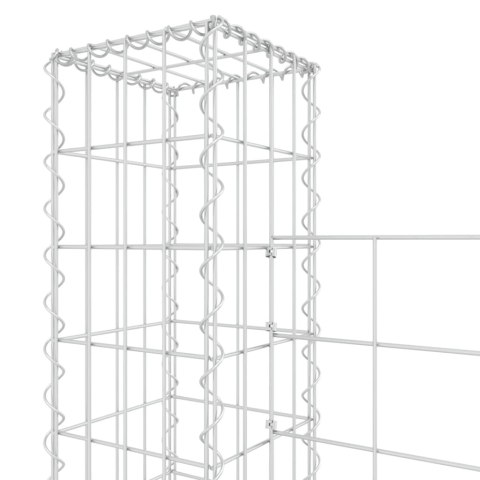 3 SŁUPKI GABIONOWE GABION U-KSZTAŁTNE 260X20X150CM