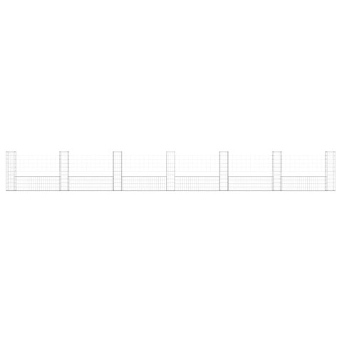 OGRODZENIE GABIONOWE GABION Z 7 SŁUPKAMI 740X20X100CM