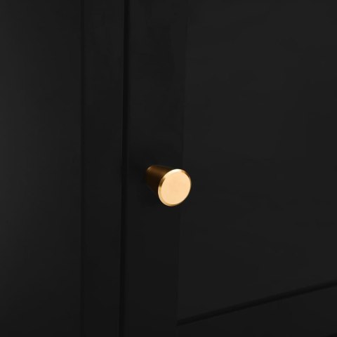 SZAFKI NOCNE 2 SZT. CZARNE 40X30X54,5CM STAL I SZKŁO