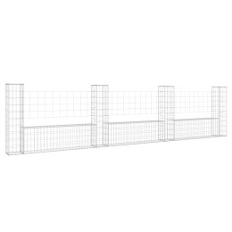 OGRODZENIE GABIONOWE GABION Z 4 SŁUPKAMI 380X20X100CM