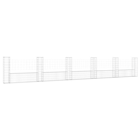 OGRODZENIE GABIONOWE GABION Z 6 SŁUPKAMI 620X20X100CM