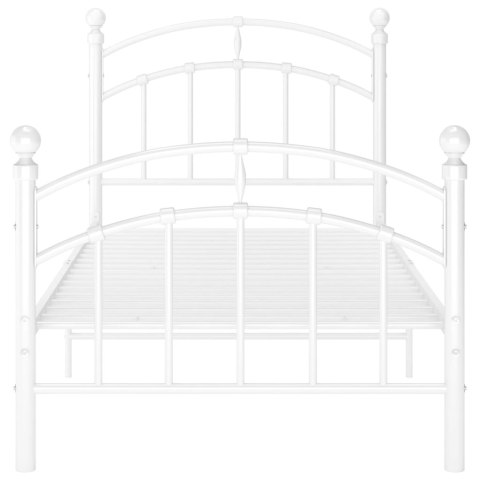 RAMA ŁÓŻKA BIAŁA METALOWA 100X200CM