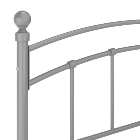 RAMA ŁÓŻKA SZARA METALOWA 140X200CM