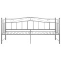 SOFA Z WYSUWANĄ RAMĄ ŁÓŻKA SZARA METALOWA 90X200CM