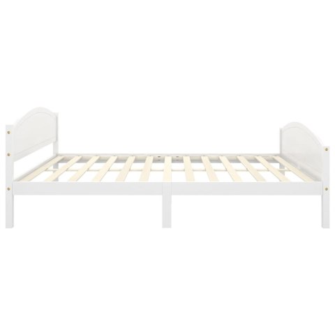 RAMA ŁÓŻKA BIAŁA LITE DREWNO SOSNOWE 140X200CM