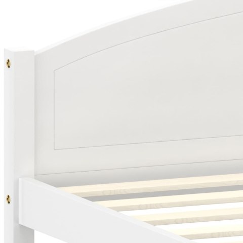 RAMA ŁÓŻKA BIAŁA LITE DREWNO SOSNOWE 140X200CM