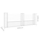 OGRODZENIE GABIONOWE GABION Z 3 SŁUPKAMI 260X20X100CM