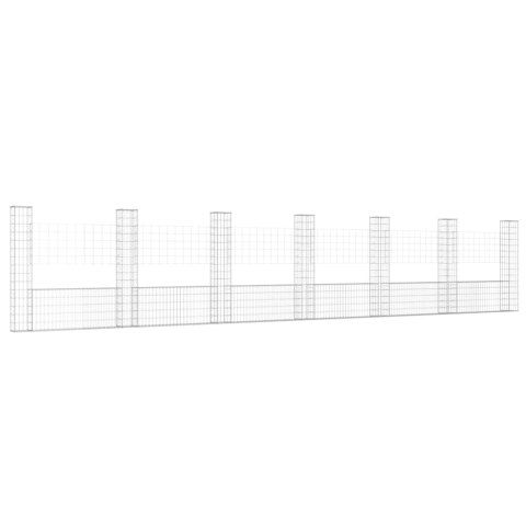OGRODZENIE GABIONOWE GABION Z 7 SŁUPKAMI 740X20X150CM