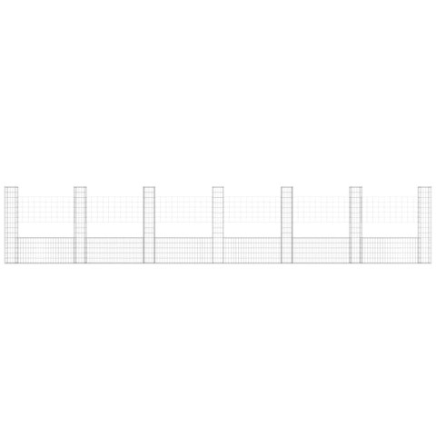 OGRODZENIE GABIONOWE GABION Z 7 SŁUPKAMI 740X20X150CM