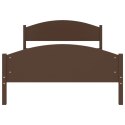 RAMA ŁÓŻKA CIEMNOBRĄZOWA 120X200CM DREWNO SOSNOWE