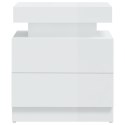 SZAFKA NOCNA BIAŁA POŁYSK 45X35X52CM
