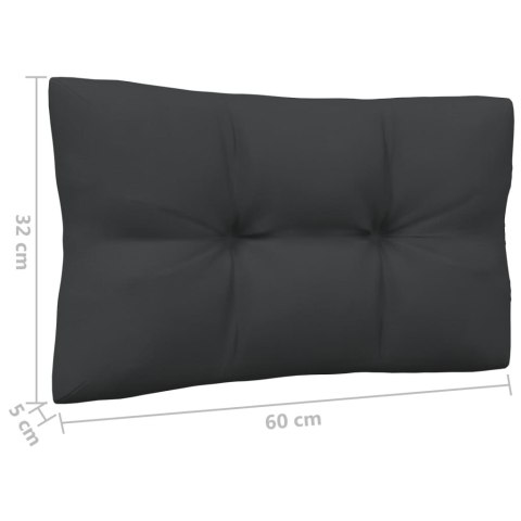 2-OSOBOWA SOFA OGRODOWA Z ANTRACYTOWYMI PODUSZKAMI SOSNOWA