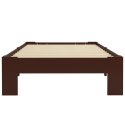RAMA ŁÓŻKA CIEMNOBRĄZOWA LITE DREWNO SOSNOWE 90X200CM