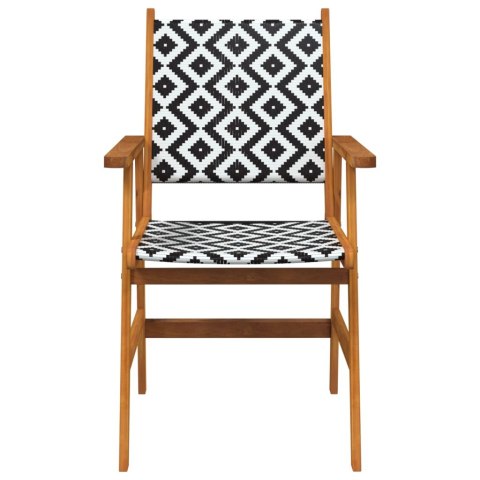 KRZESŁA OGRODOWE 2 SZT. LITE DREWNO AKACJOWE