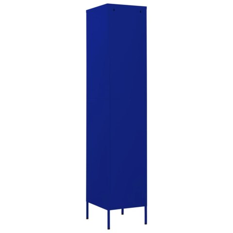 SZAFA ZAMYKANA NA KLUCZ GRANATOWA 35X46X180CM STALOWA