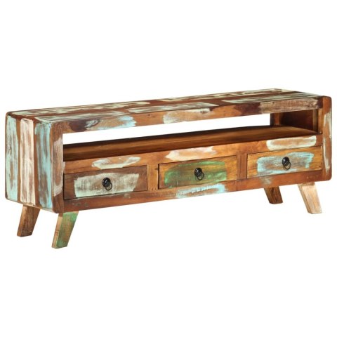 SZAFKA POD TELEWIZOR KOLOROWA 110X30X40CM DREWNO Z ODZYSKU