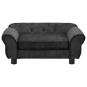 SOFA DLA PSA CIEMNOSZARA 72X45X30CM PLUSZOWA