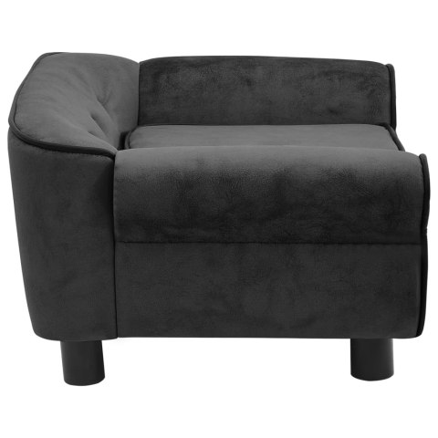 SOFA DLA PSA CIEMNOSZARA 72X45X30CM PLUSZOWA