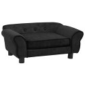 SOFA DLA PSA CZARNA 72X45X30CM PLUSZOWA