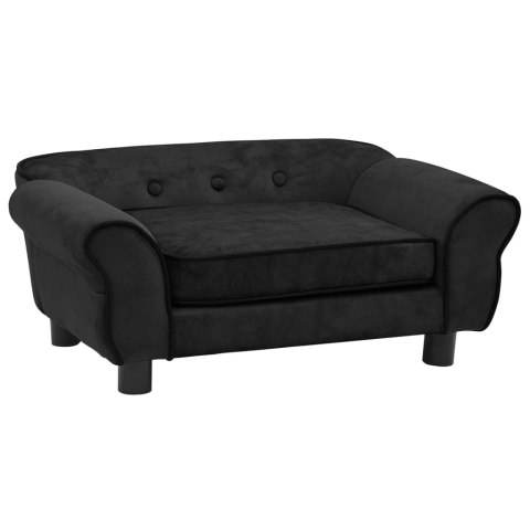 SOFA DLA PSA CZARNA 72X45X30CM PLUSZOWA