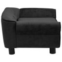 SOFA DLA PSA CZARNA 72X45X30CM PLUSZOWA