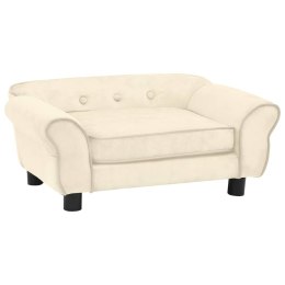 SOFA DLA PSA KREMOWA 72X45X30CM PLUSZOWA