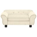 SOFA DLA PSA KREMOWA 72X45X30CM PLUSZOWA